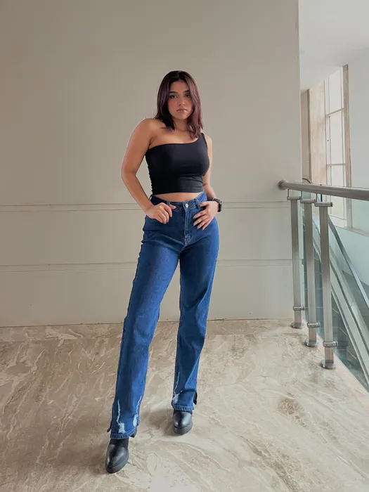 True Blue Wide Leg High Waist Plus Size Jeans – Offduty India