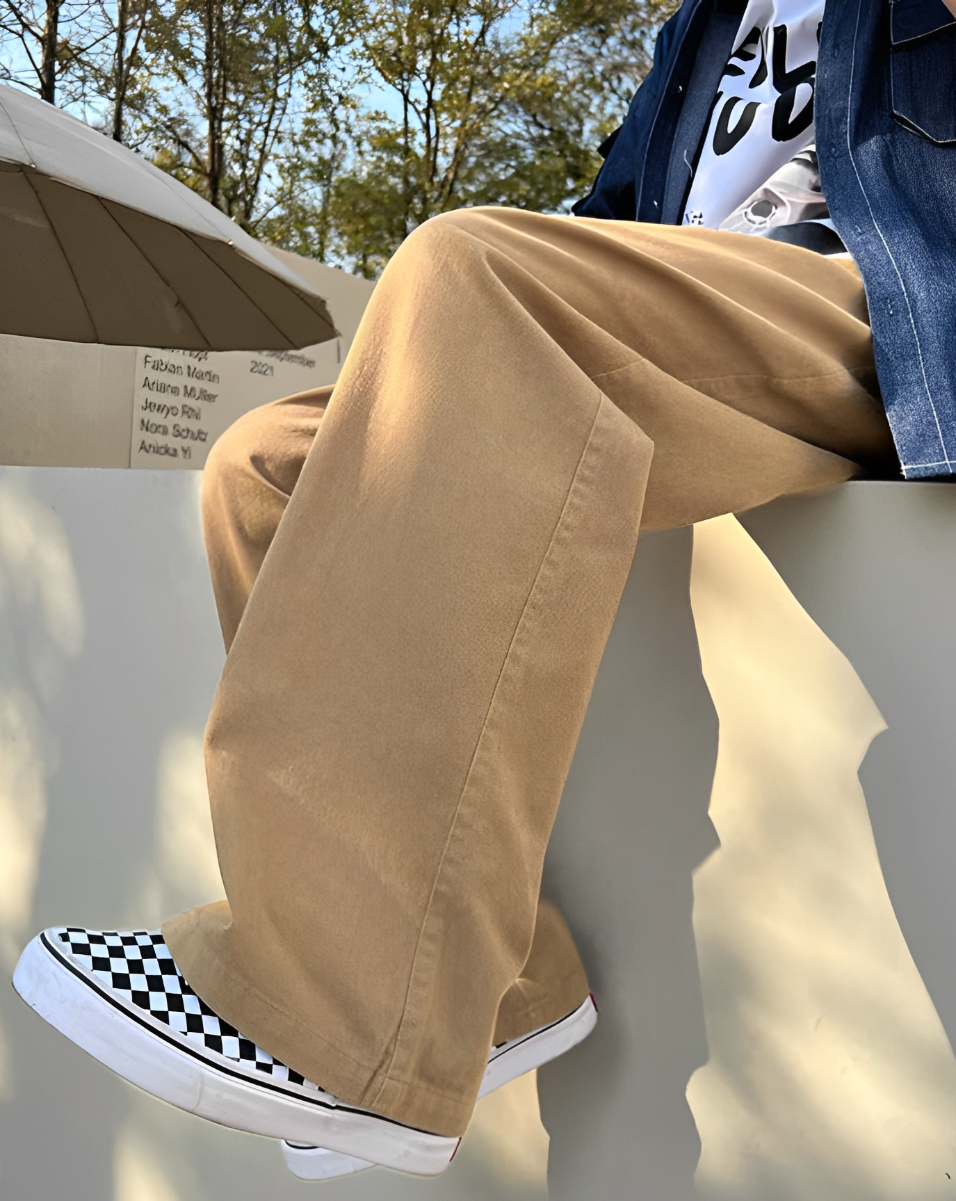 Baggy tan best sale pants