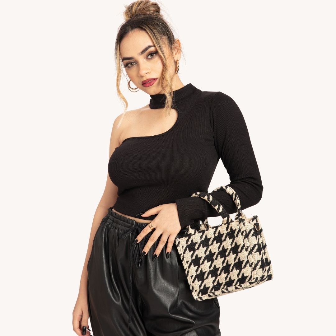Asymmetrical Neck One Shoulder Top – Offduty India