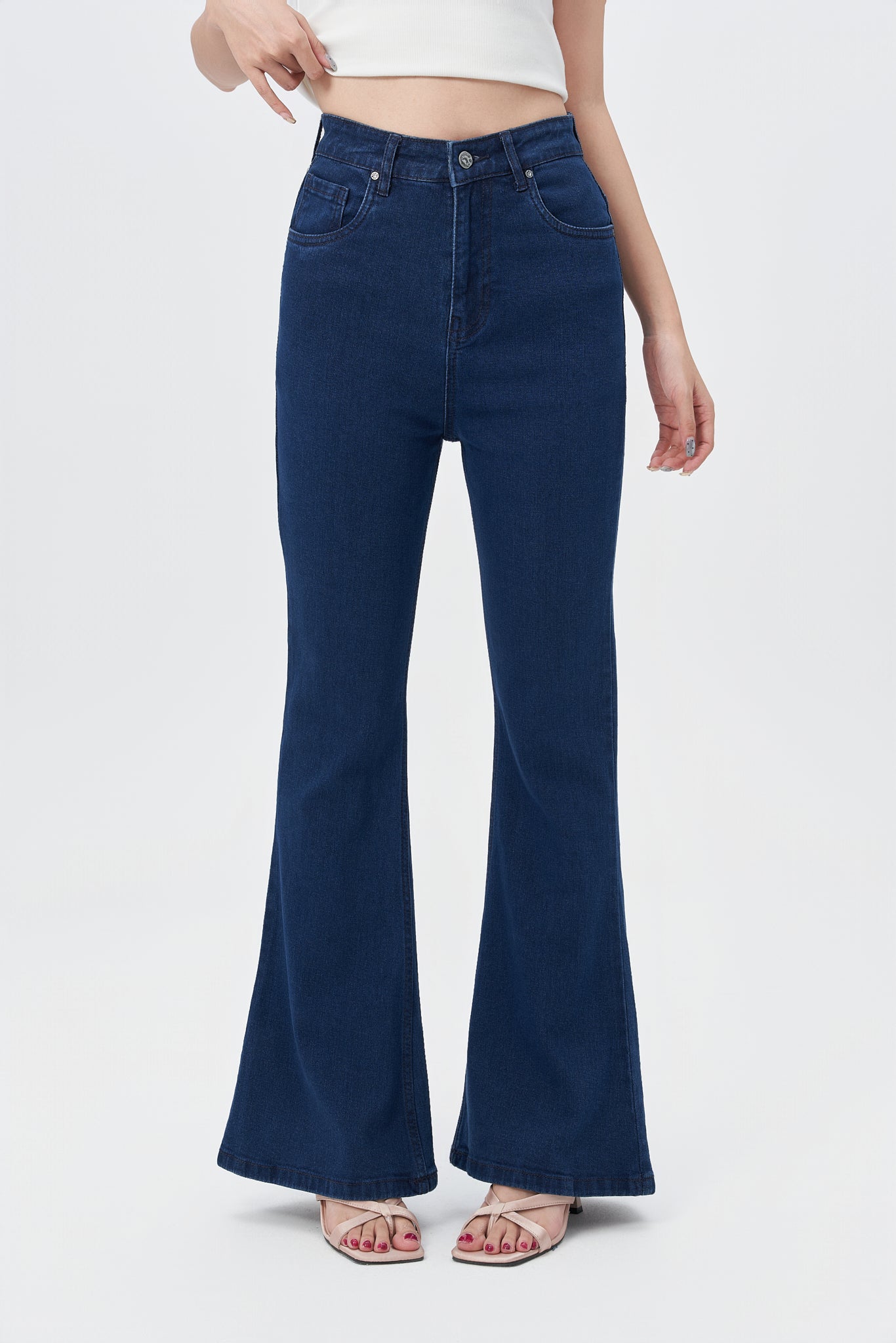 Dark Blue Jeans Bootcut Flare Jeans OFFDUTY INDIA – Offduty India