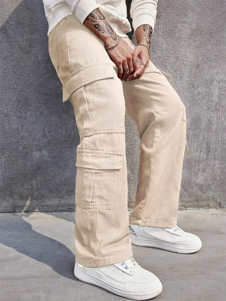 Mens loose 2025 fit cargo pants