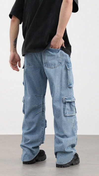 Multi Purpose Pocket Baggy Cargo Jeans