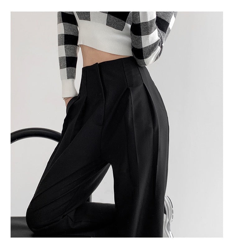 Button Up Pleated Wide Leg Pants – Offduty India