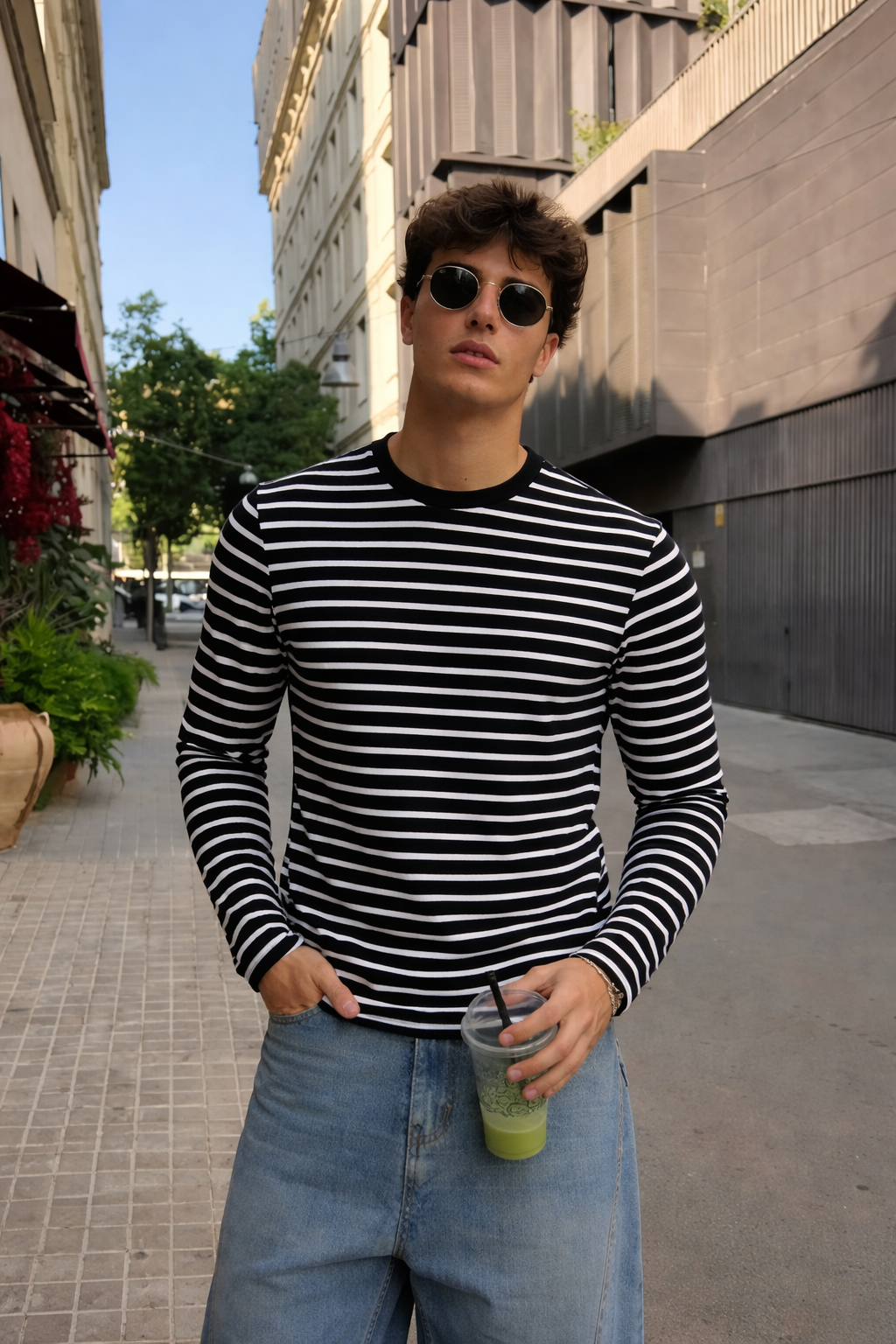 Stripe Mode Long Sleeve Tshirt – Offduty India