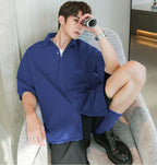 Men Half Sleeves Drop Shoulder Shirt