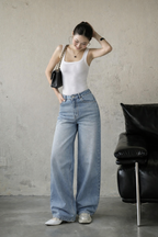 Bling Bleach Wide Leg Jeans