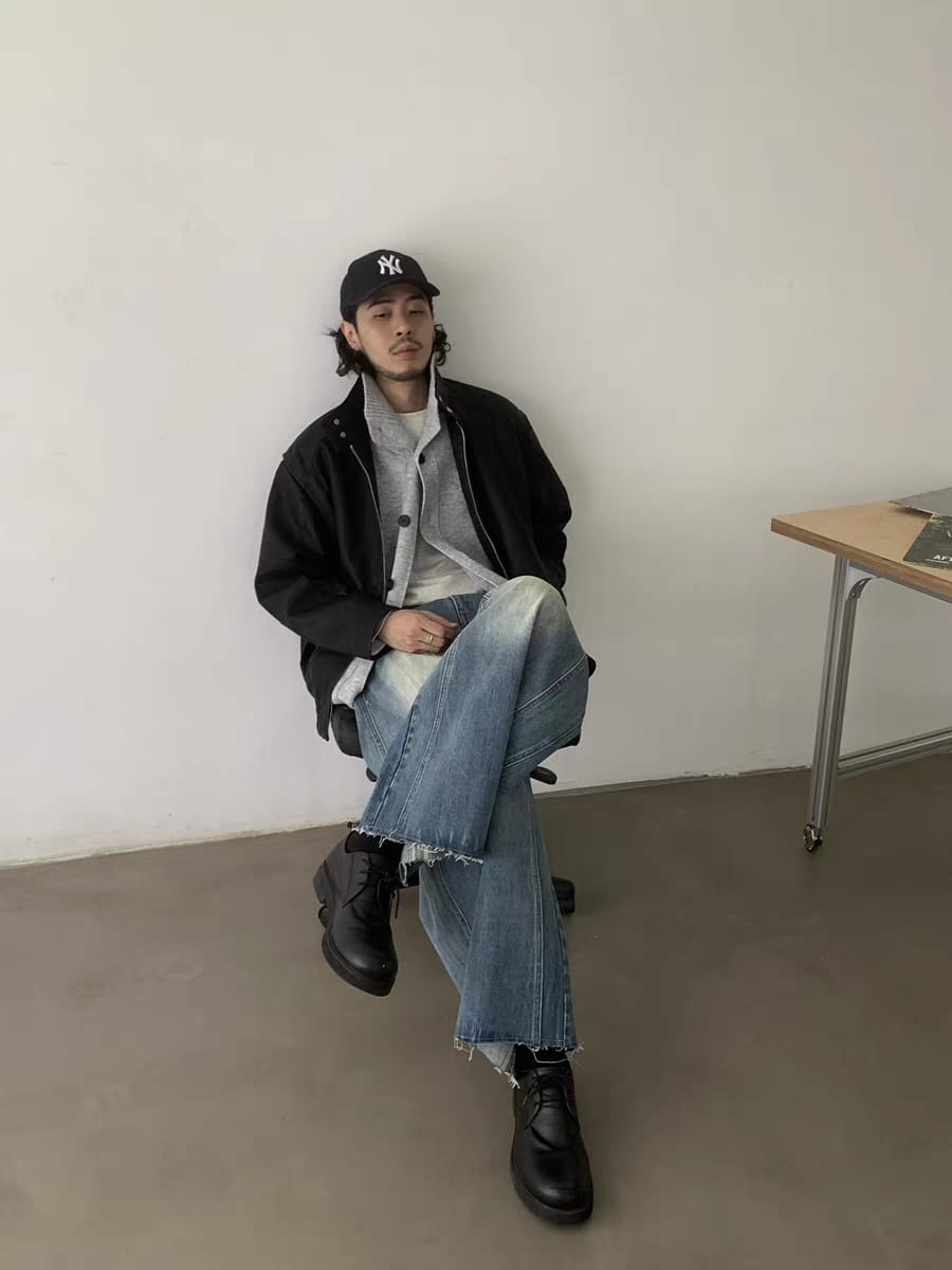 Heavy Collapse Edge Japan Baggy Jeans