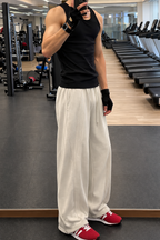 Structured Overlap Pleat Joggers