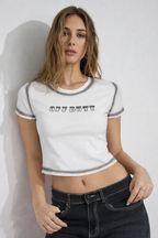 Spray Edge Cropped Tee