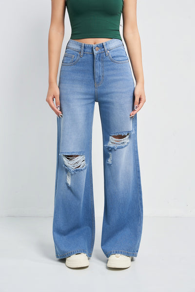 Aesthetic High Waisted Wide Fit Baggy Jeans