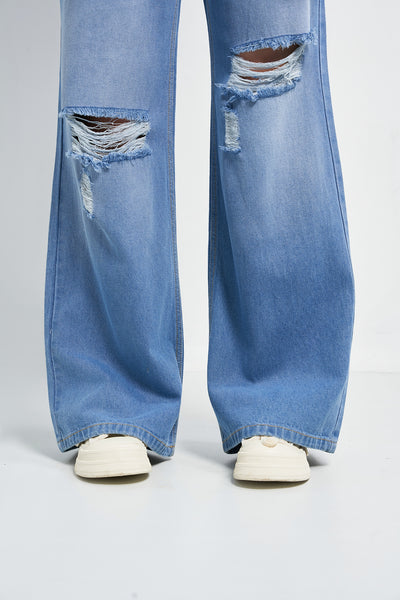 Aesthetic High Waisted Wide Fit Baggy Jeans
