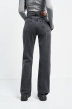Charcoal Grey Straight Fit Jeans