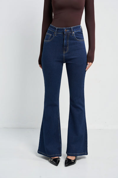 Indigo Navy Flare Fit Jeans