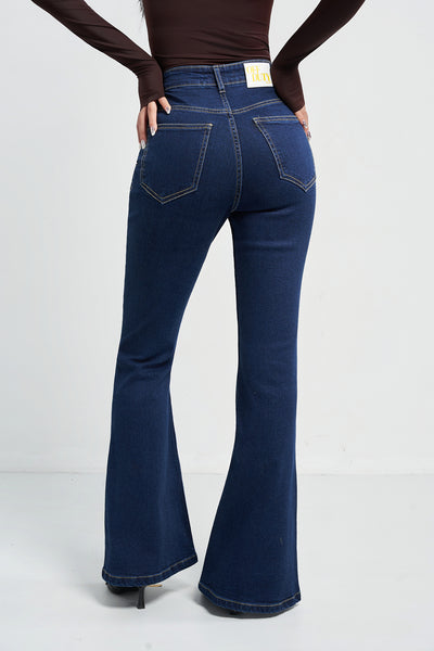 Indigo Navy Flare Fit Jeans