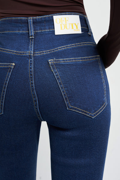 Indigo Navy Flare Fit Jeans