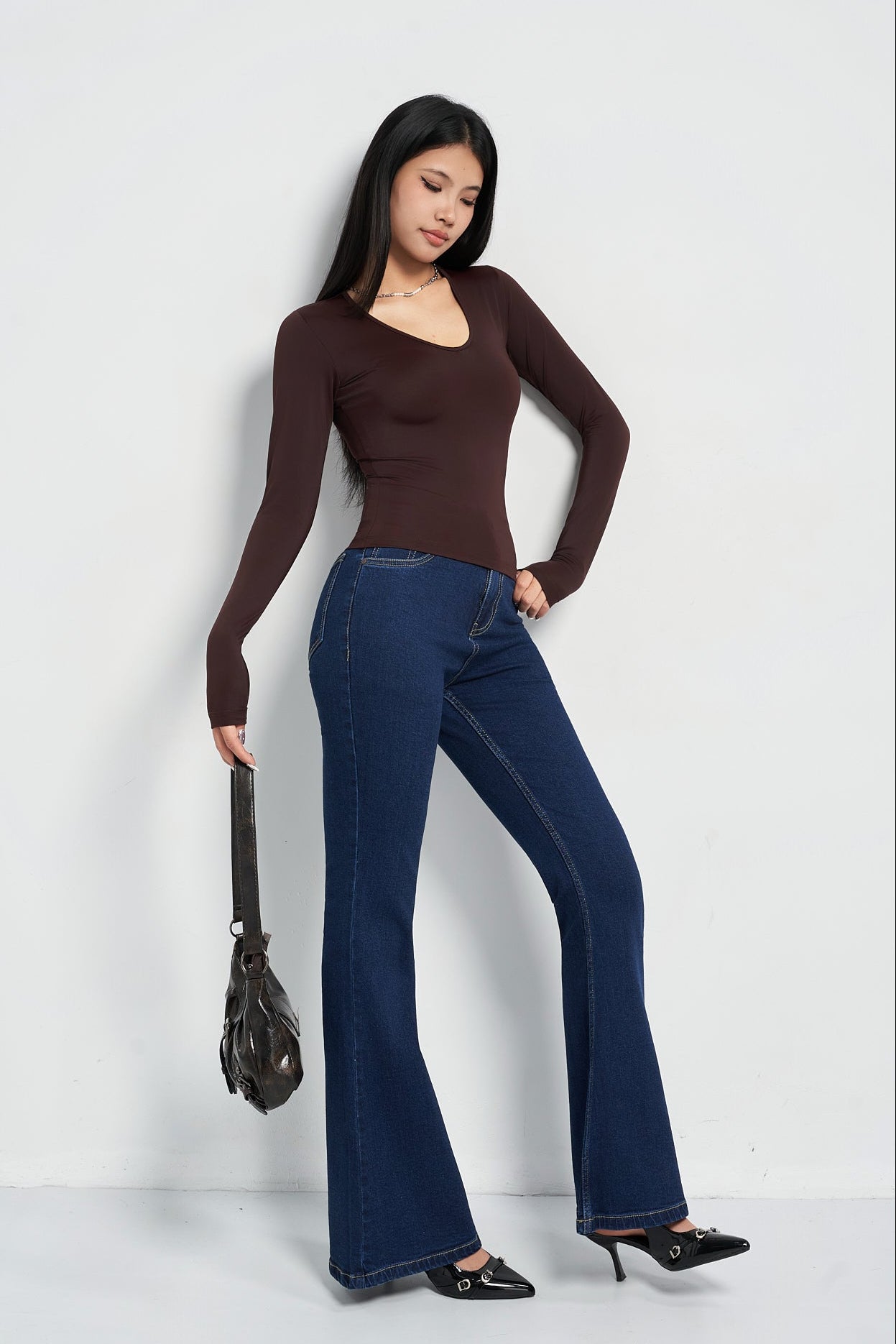 Indigo Navy Flare Fit Jeans