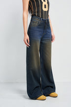 Desert Blue Dust Wide Leg Jeans