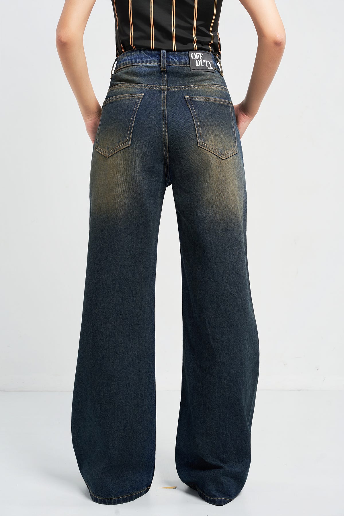 Desert Blue Dust Wide Leg Jeans