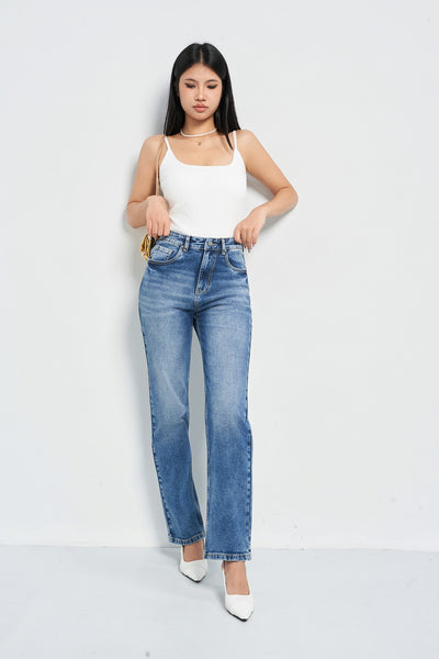 Sleek Tailored Straight Fit Jeans