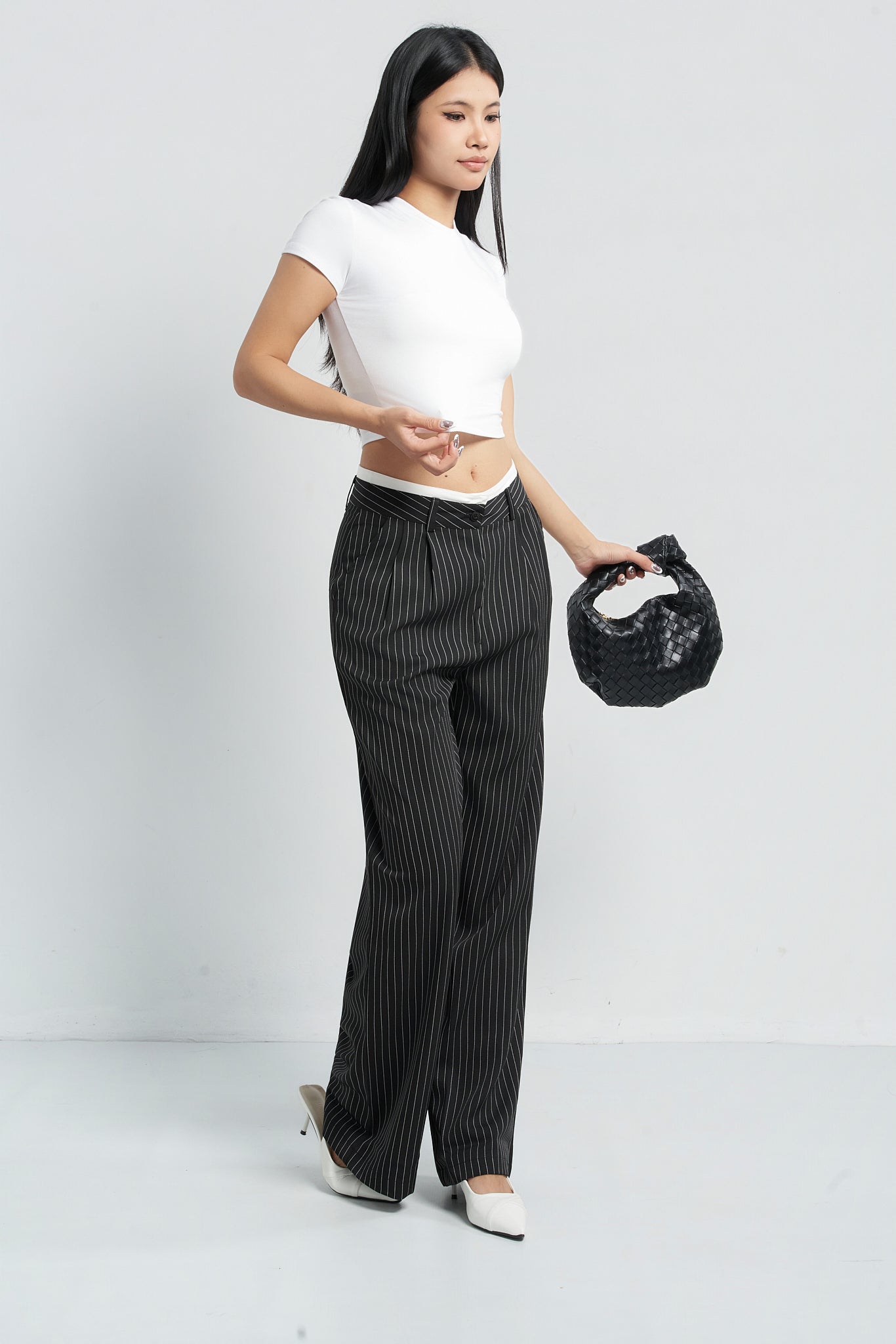 Striped Boxer Wide Leg Trousers