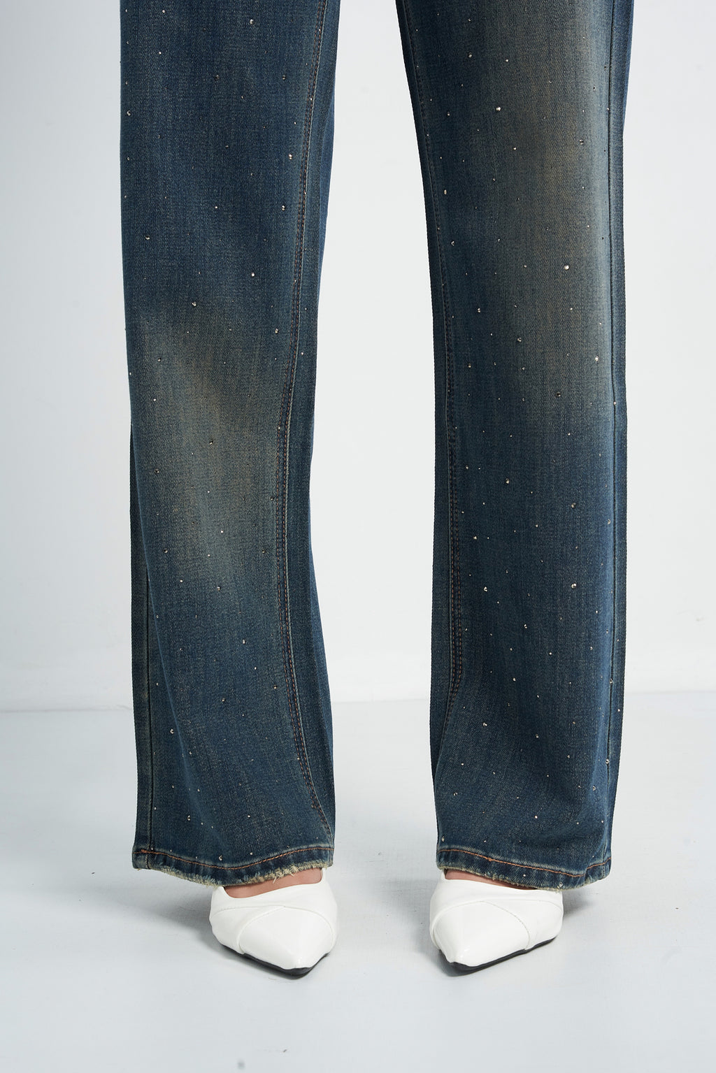 Radiant Stud Straight Leg Jeans