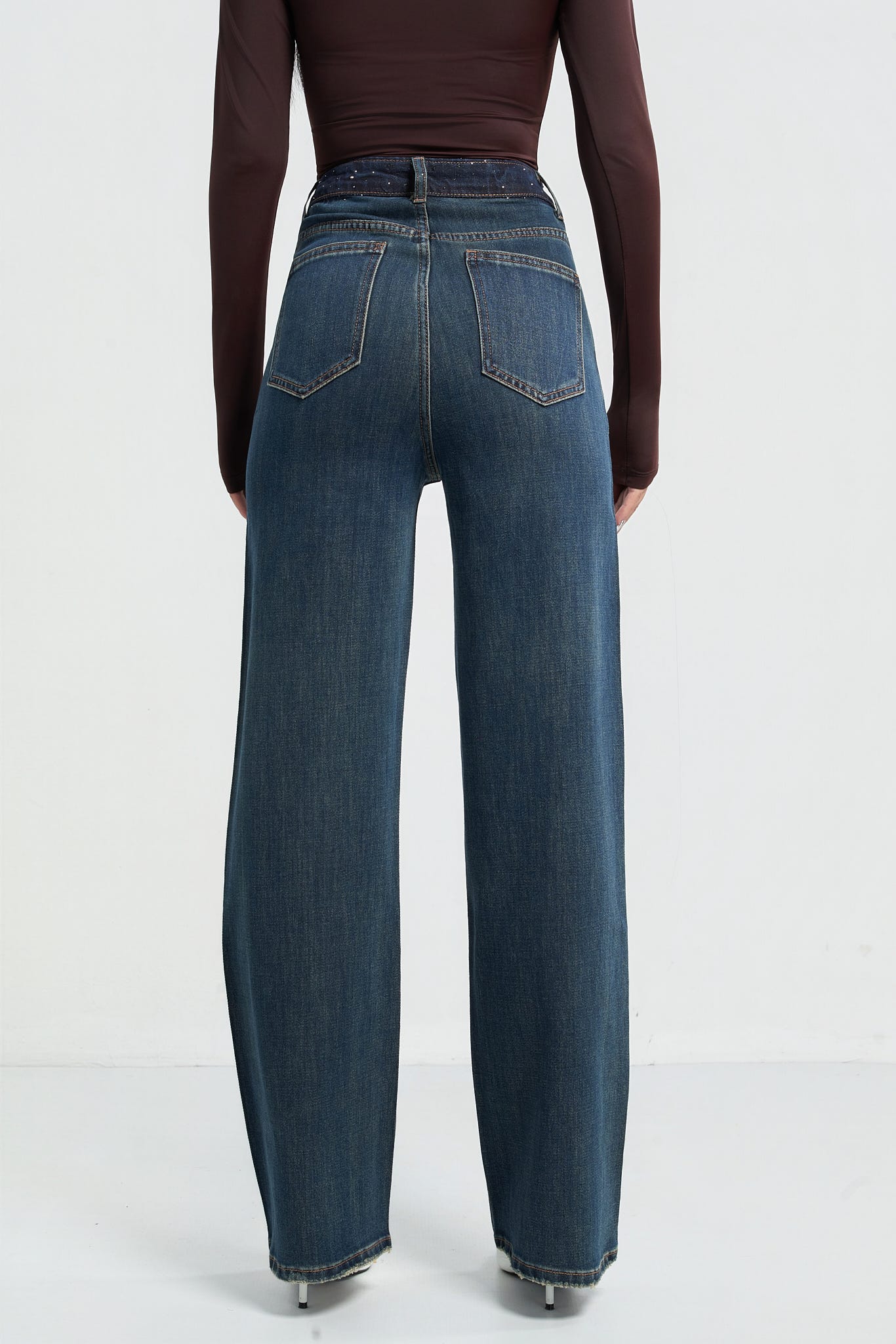 Radiant Stud Straight Leg Jeans