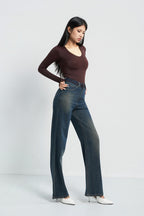Radiant Stud Straight Leg Jeans