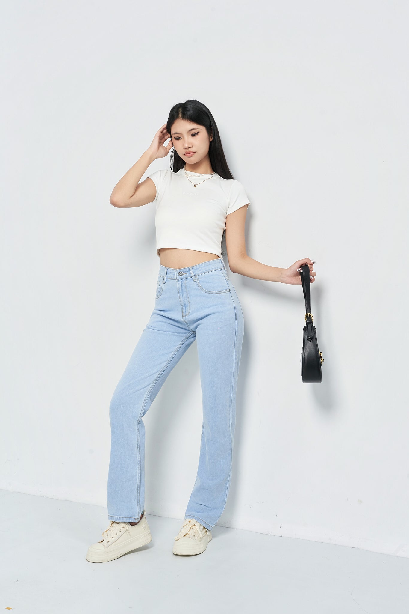 Wash Out Regular Blue Stretch Tailored Straight Leg Jeans