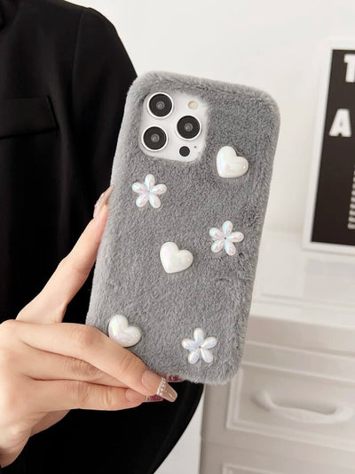 Soft Fur 3D Charm Iphone Cover