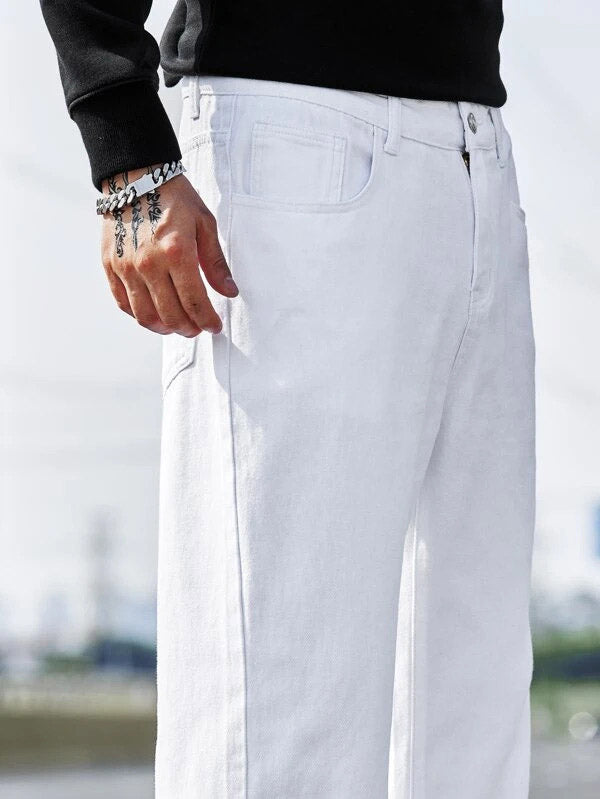 Buy Denim Deluxe Stretch Super Slim Fit White Jeans Online at Muftijeans