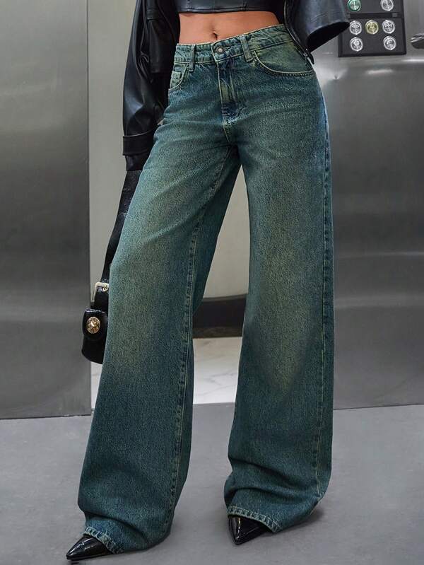 Shade Flow Wide Leg Jeans