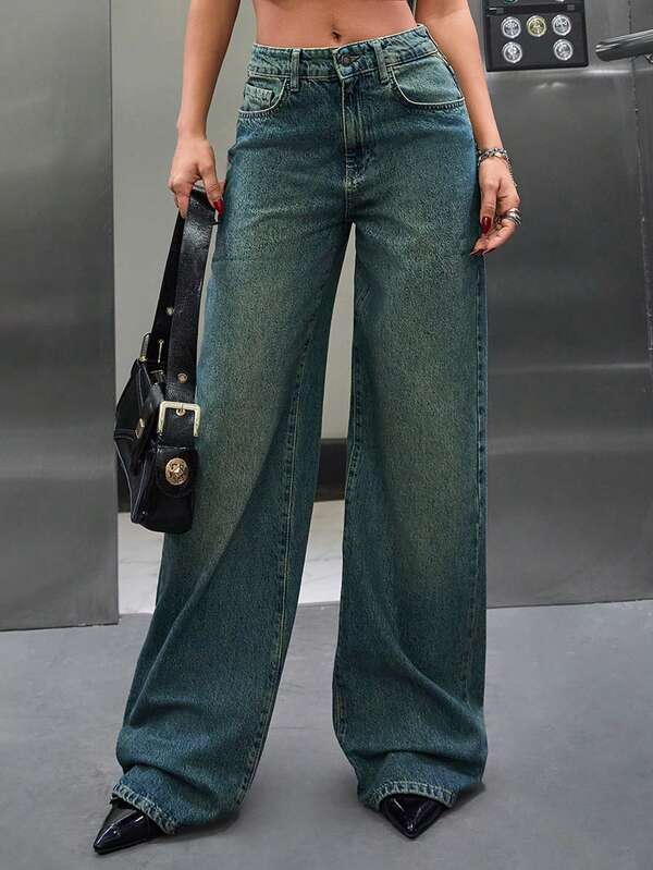 Shade Flow Wide Leg Jeans