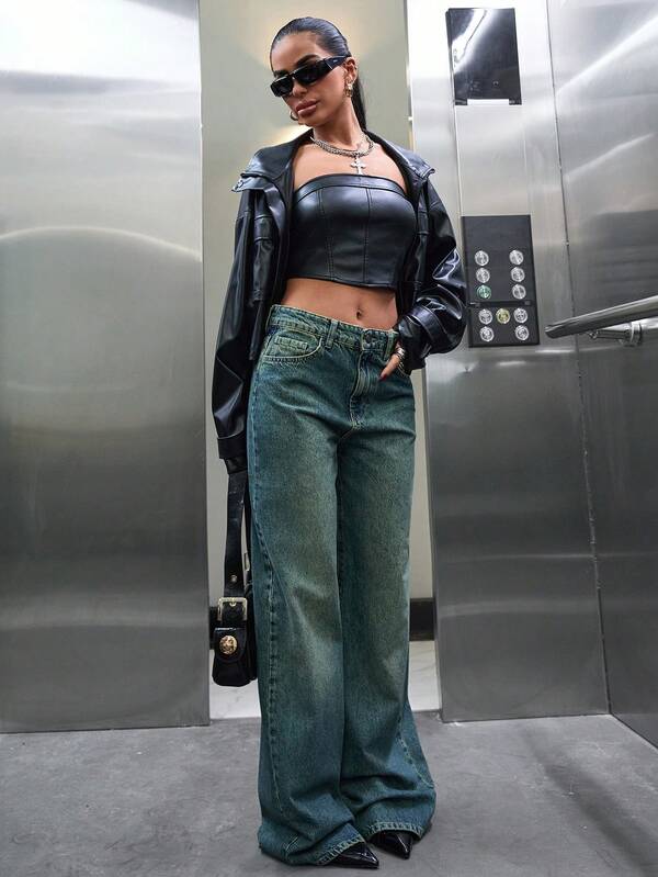 Shade Flow Wide Leg Jeans