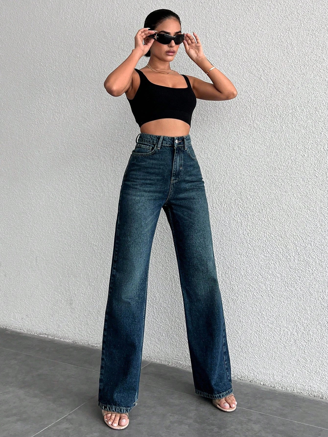 Copper Blue Loose Straight Fit Jeans