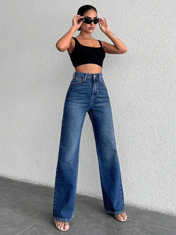 Copper Blue Loose Straight Fit Jeans