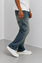 Take It Easy Blue Baggy Jeans