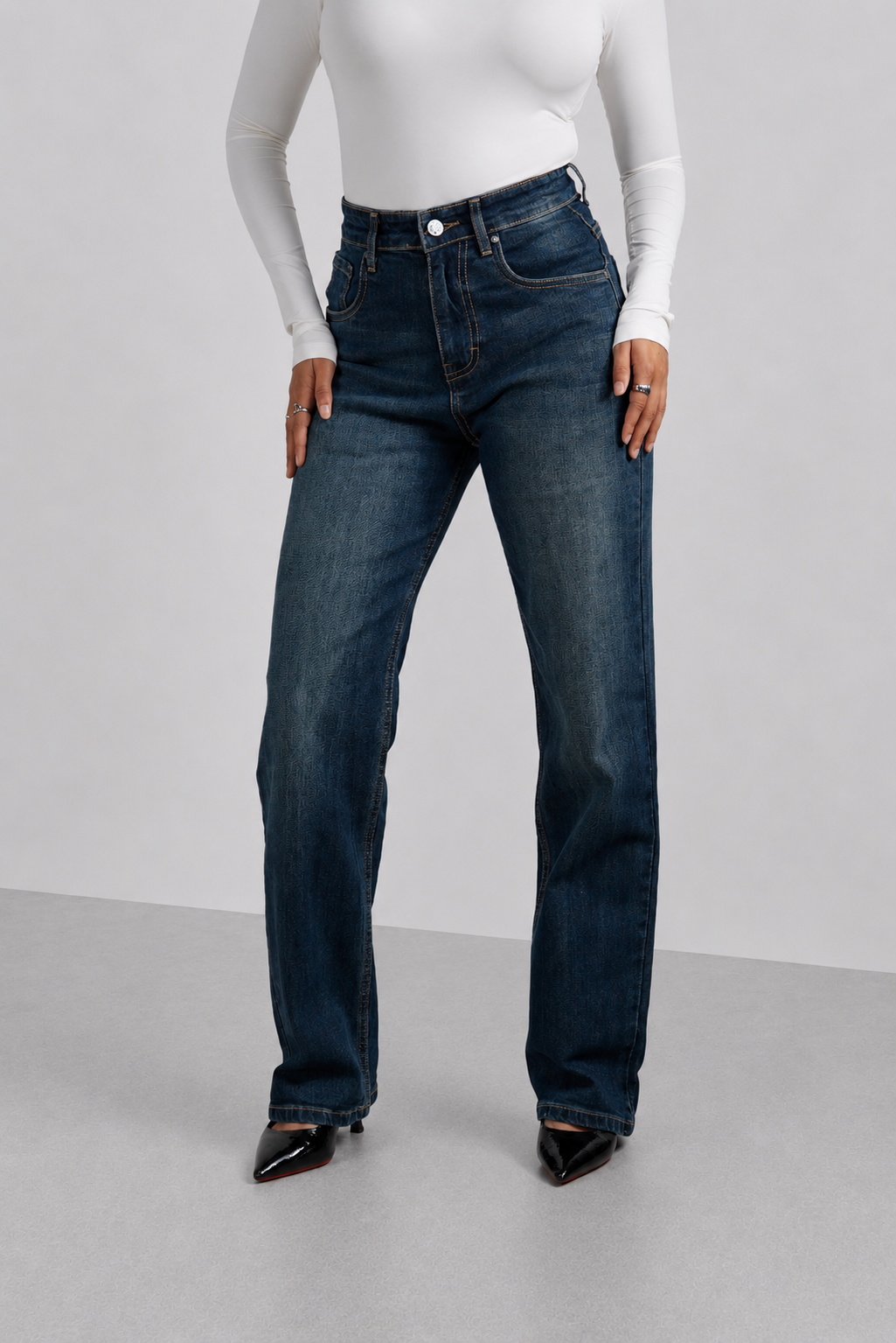 Copper Blue Loose Straight Fit Jeans