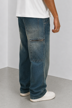 Take It Easy Blue Baggy Jeans