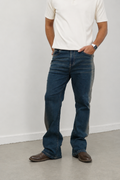 Blue Axis Fade Slim Bootcut Jeans