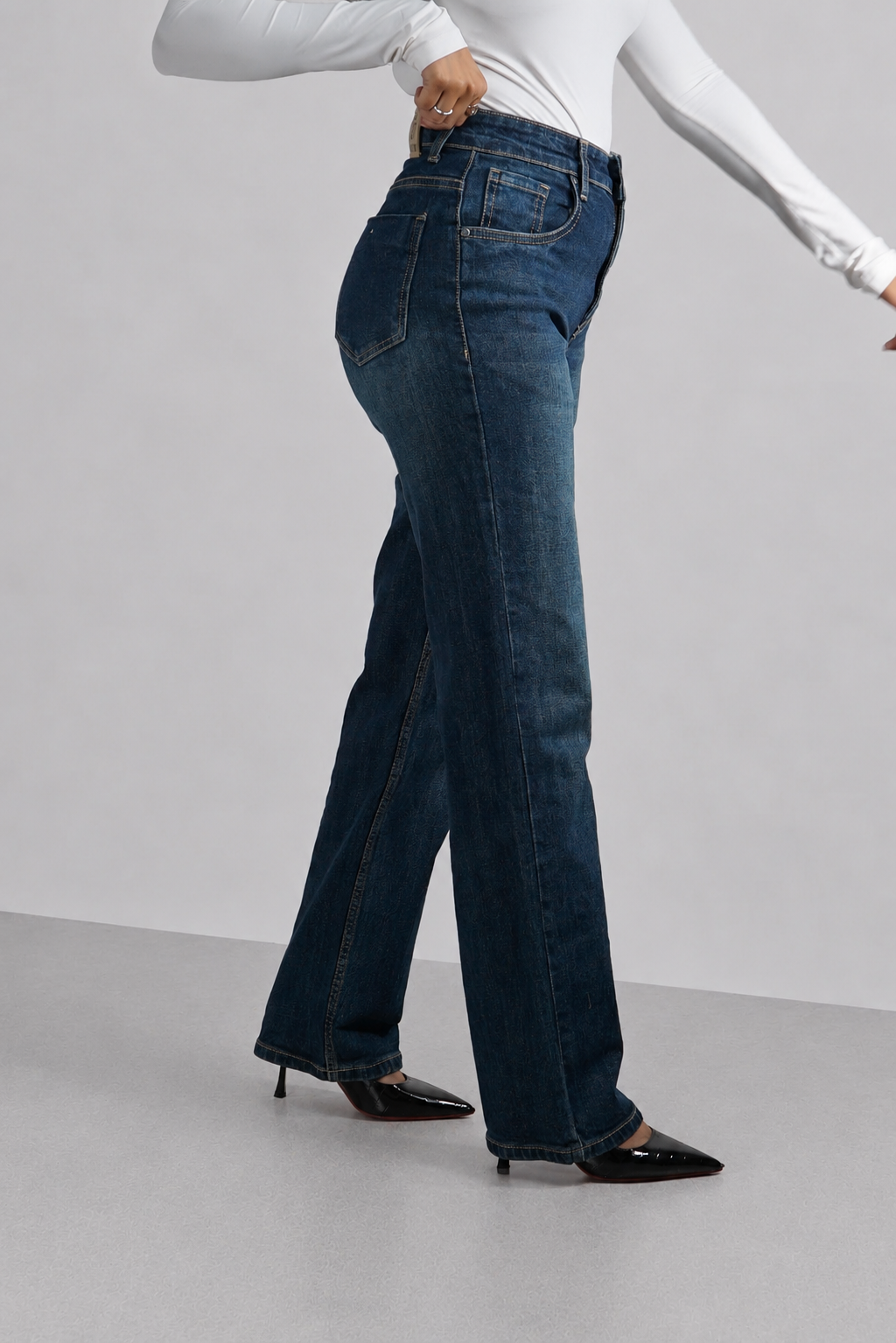 Copper Blue Loose Straight Fit Jeans