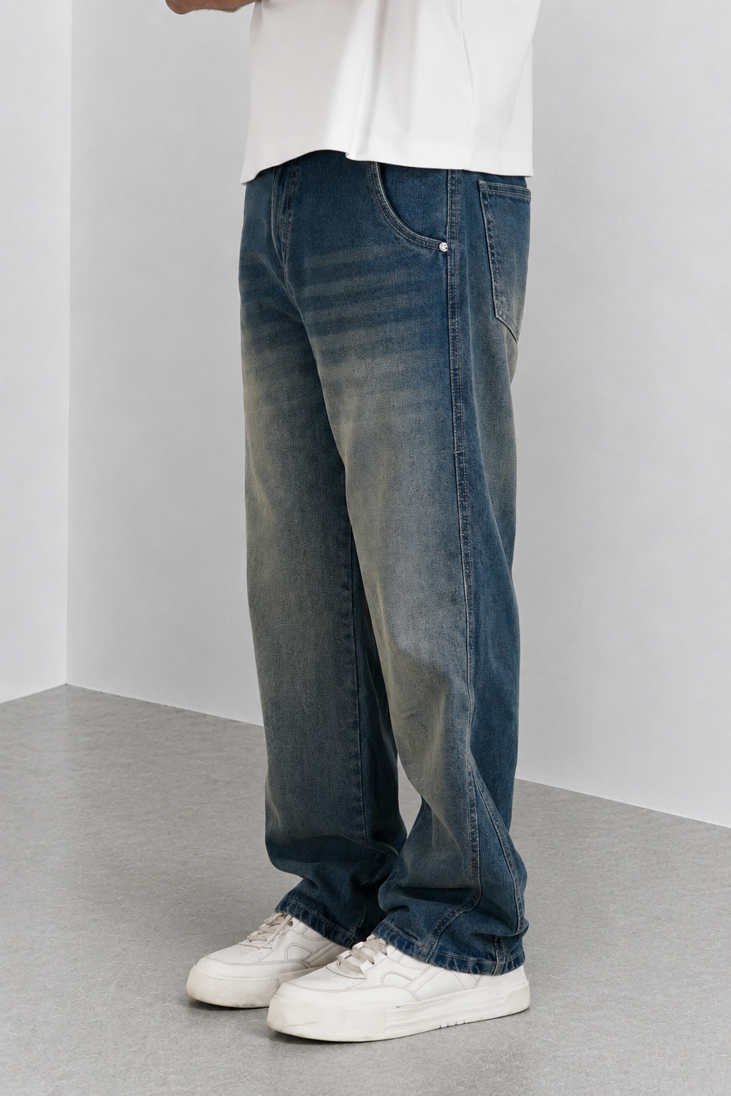Take It Easy Blue Baggy Jeans