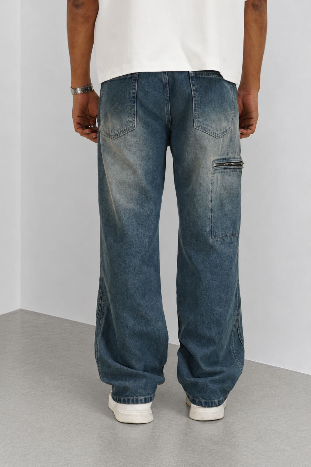 Take It Easy Blue Baggy Jeans