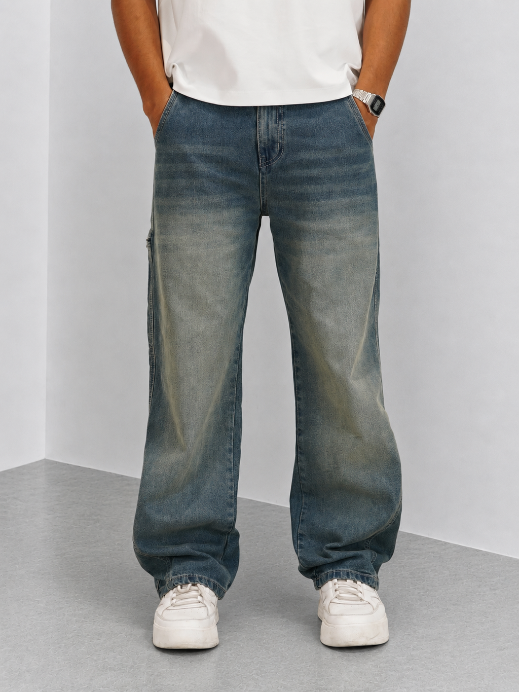 Take It Easy Blue Baggy Jeans
