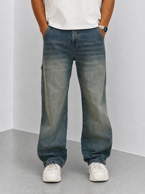 Take It Easy Blue Baggy Jeans