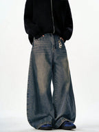 Antique Blue Baggy Japan Fit Jeans