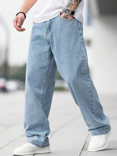Slate Blue Baggy Fit Rigid jeans