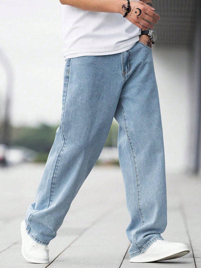 Slate Blue Baggy Fit Rigid jeans