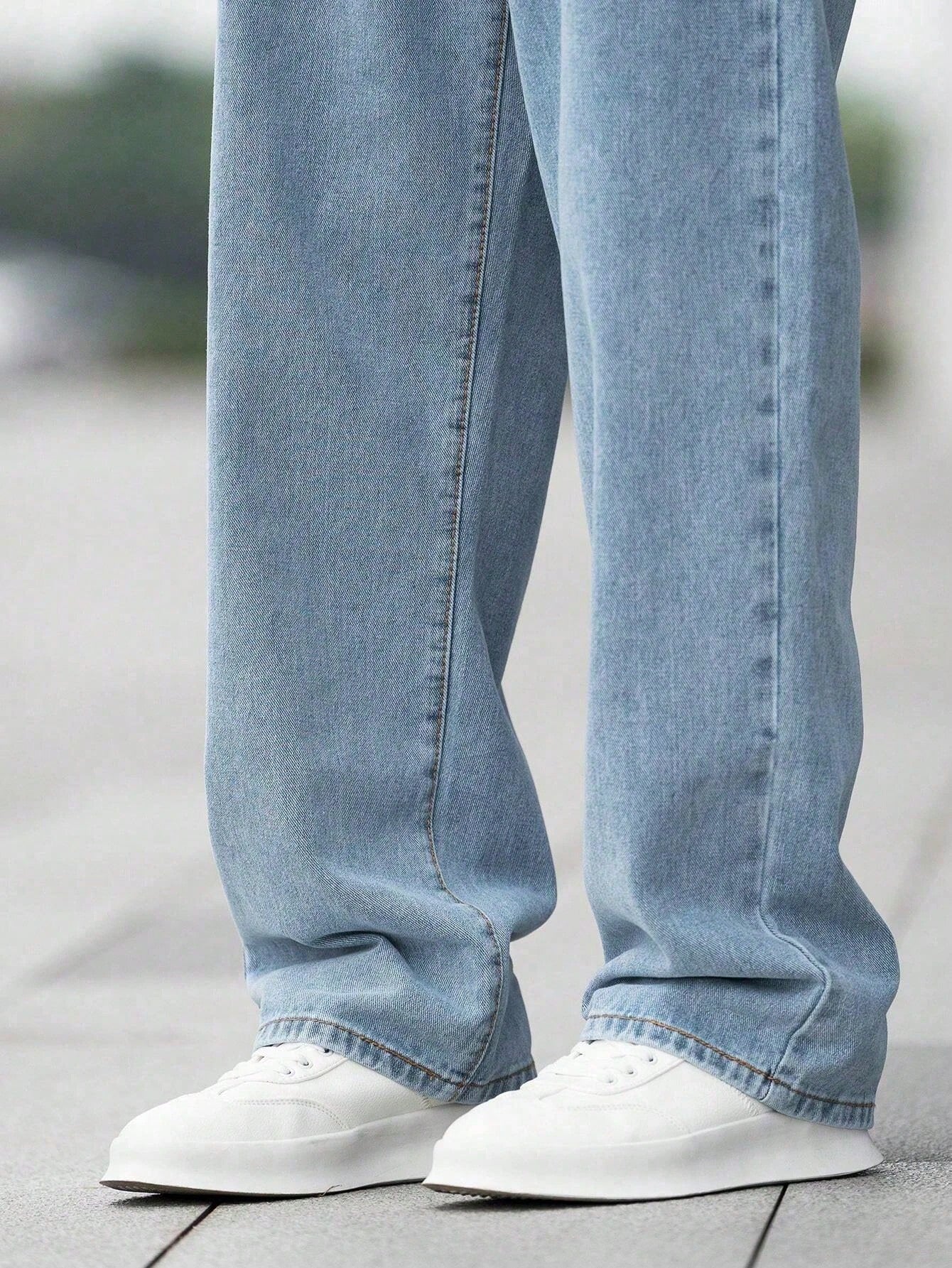 Slate Blue Baggy Fit Rigid jeans