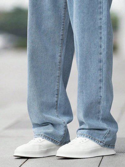 Slate Blue Baggy Fit Rigid jeans