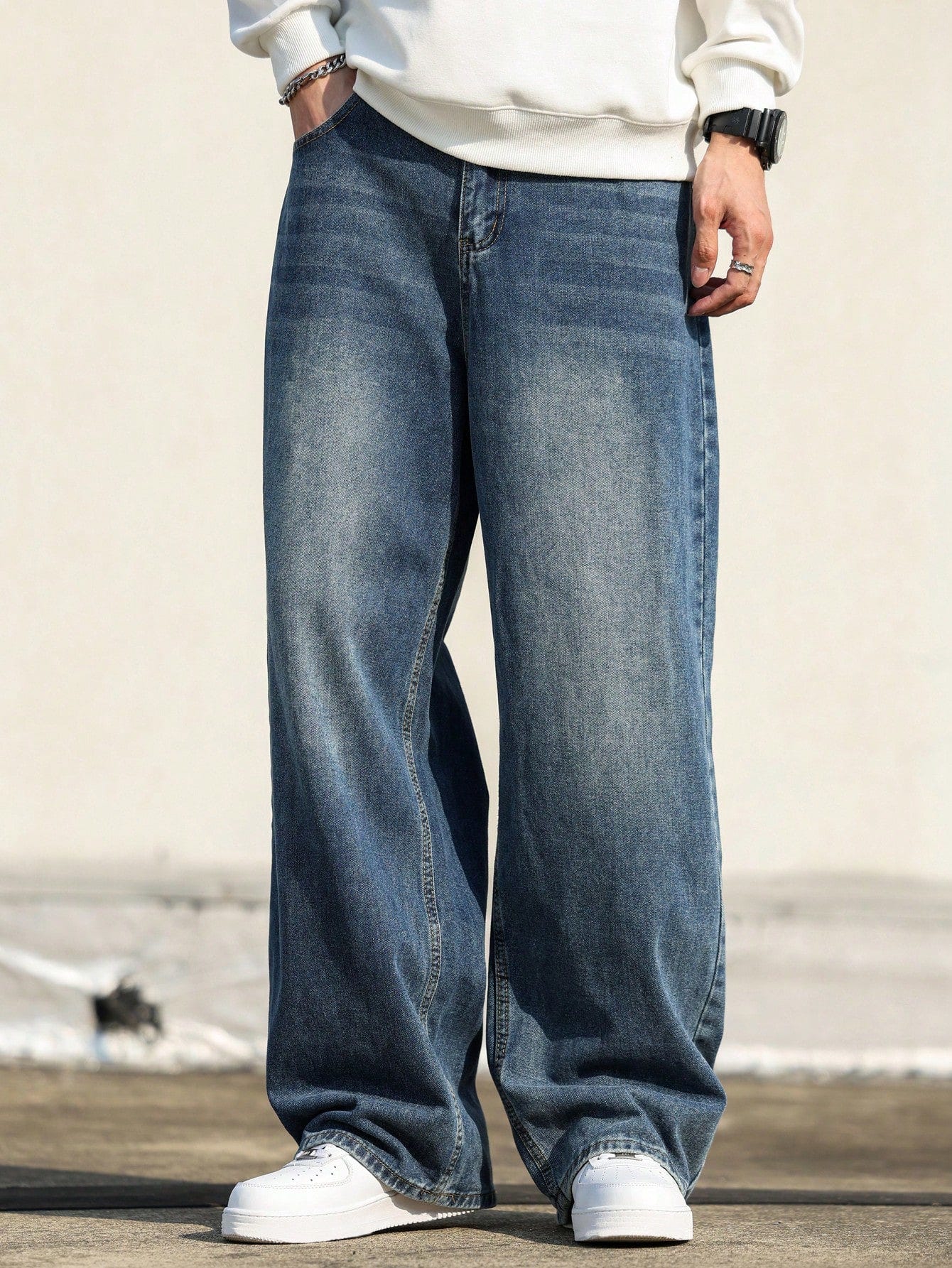 Phantom Blue Baggy Jeans